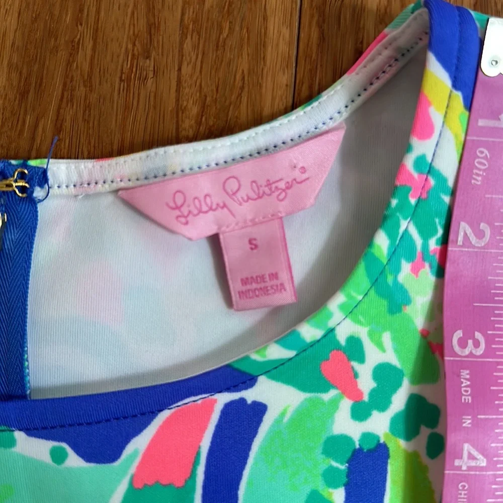 LILLY PULITZER MILA SHIFT DRESS WAKE UP CALL BECKON BLUE SIZE SMALL - Picture 6 of 8